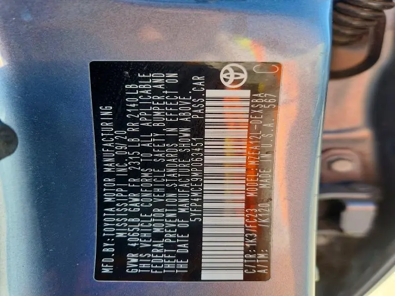 2021 TOYOTA COROLLA SE  