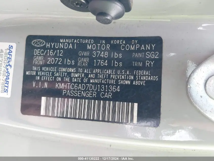 2013 HYUNDAI VELOSTER MIX