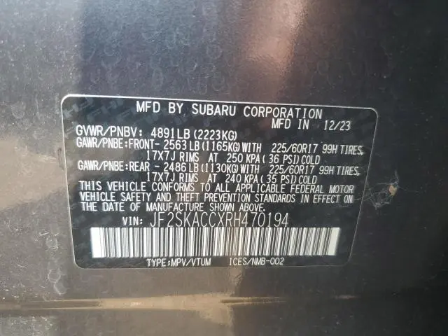 2024 SUBARU FORESTER PREMIUM  