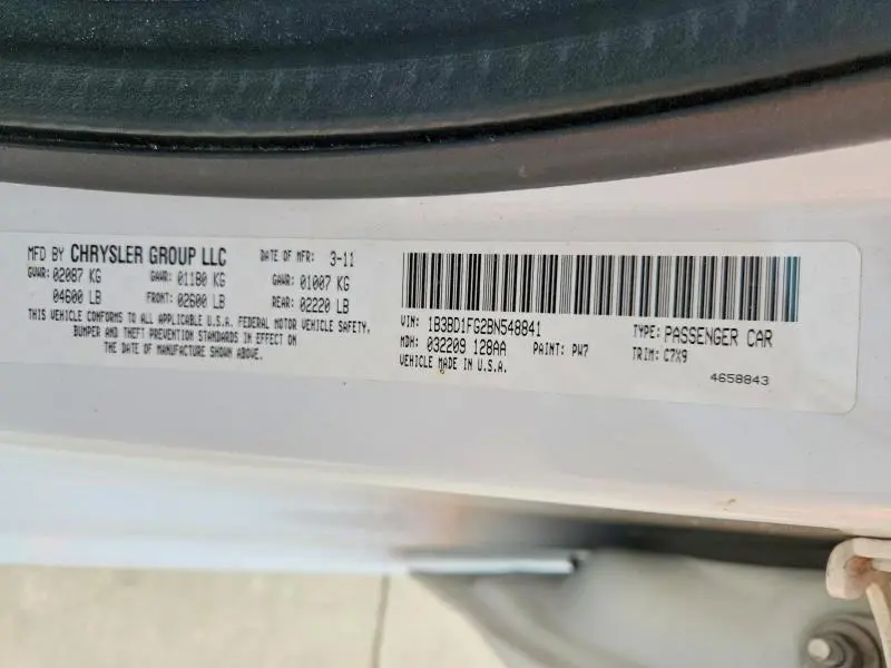 2011 DODGE AVENGER MAINSTREET  