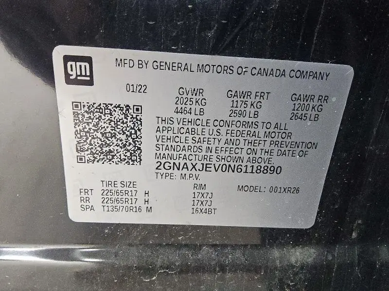 2022 CHEVROLET EQUINOX LT  