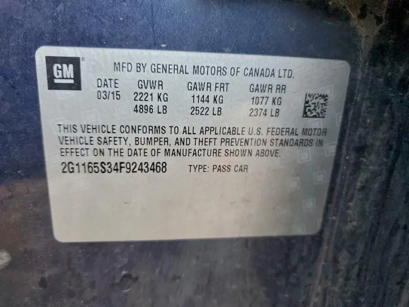 2015 CHEVROLET IMPALA LTZ  