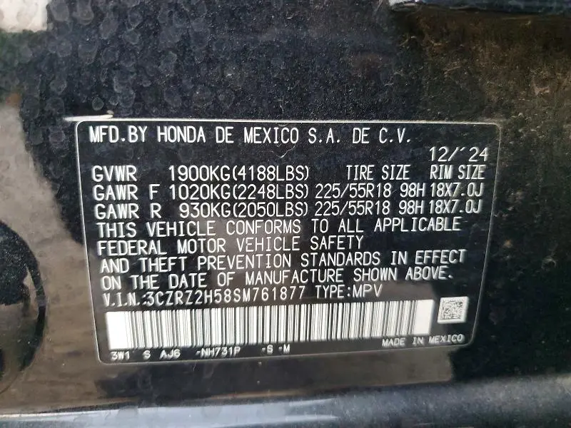 2025 HONDA HR-V SPORT  