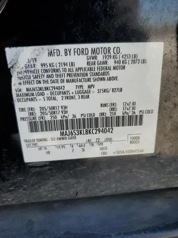 2019 FORD ECOSPORT TITANIUM  