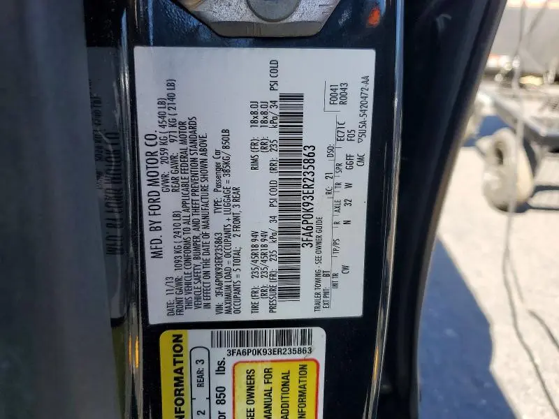 2014 FORD FUSION TITANIUM  