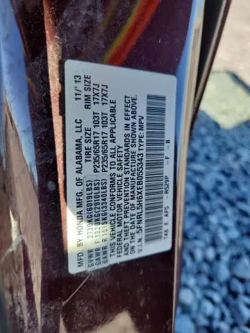 2014 HONDA ODYSSEY EXL  