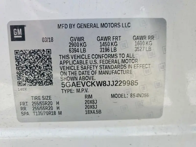 2018 BUICK ENCLAVE AVENIR  