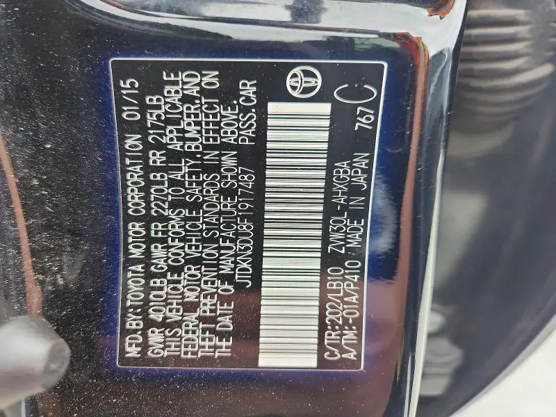 2015 TOYOTA PRIUS FOUR  