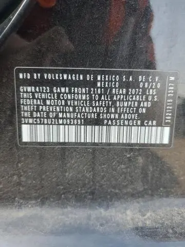 2020 VOLKSWAGEN JETTA S  
