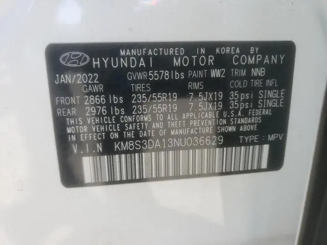 2022 HYUNDAI SANTA FE SEL PREMIUM  