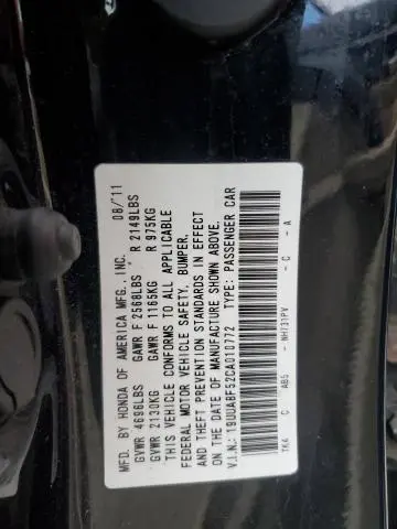 2012 ACURA TL