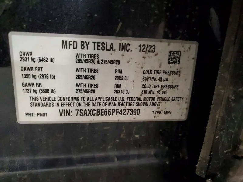 2023 TESLA MODEL X   