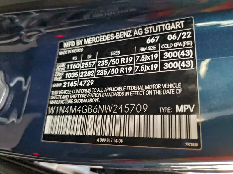 2022 MERCEDES-BENZ GLB 250  