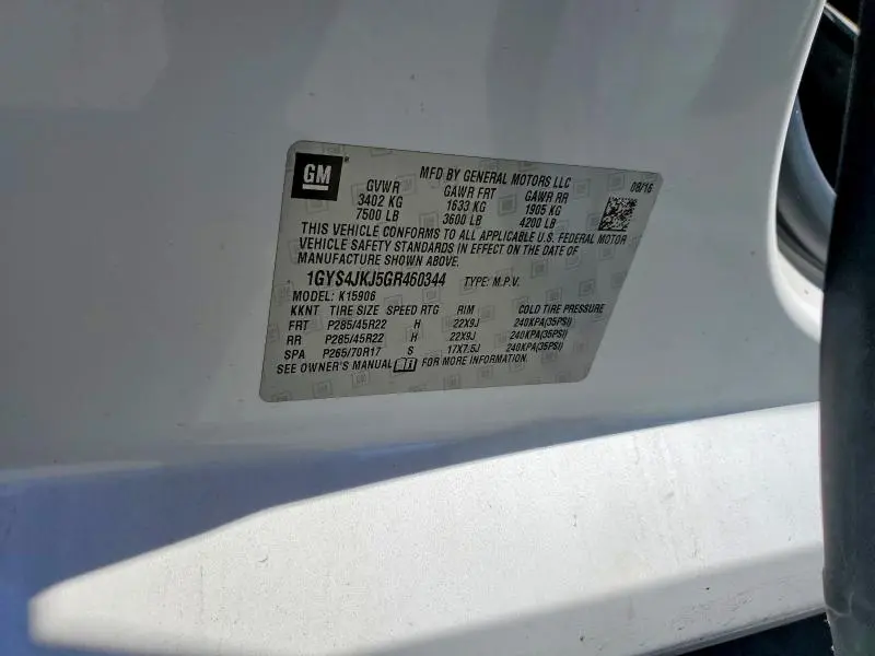 2016 CADILLAC ESCALADE ESV PREMIUM  