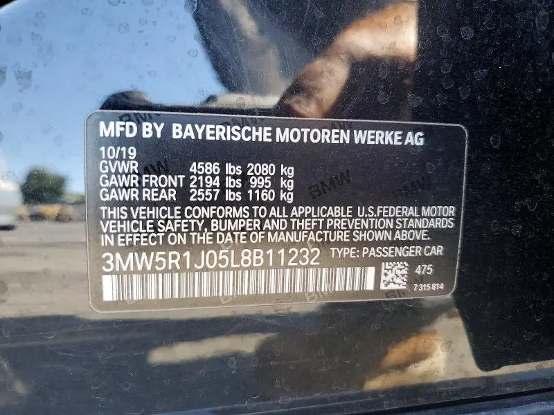 2020 BMW 330I   
