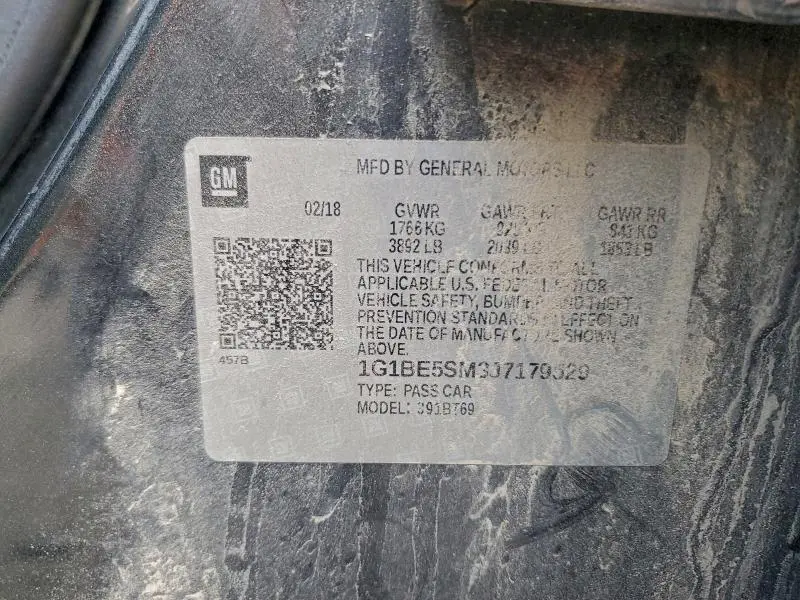 2018 CHEVROLET CRUZE LT  