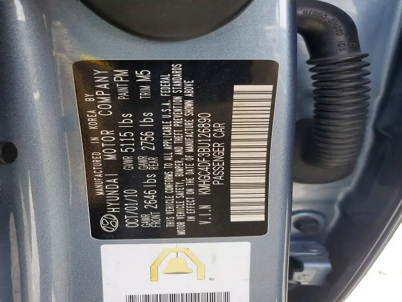 2011 HYUNDAI GENESIS 4.6L  
