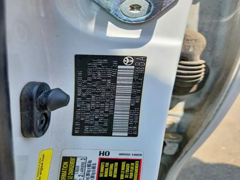 2016 TOYOTA COROLLA S PLUS  