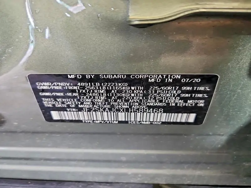 2020 SUBARU FORESTER PREMIUM  