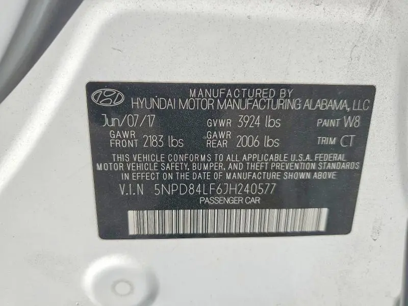 2018 HYUNDAI ELANTRA SEL  