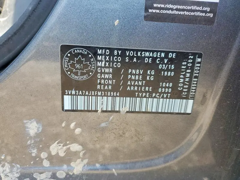 2015 VOLKSWAGEN JETTA TDI  
