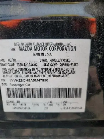 2010 MAZDA 6 I  