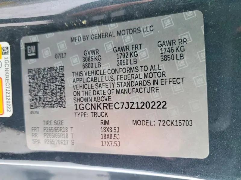 2018 CHEVROLET SILVERADO K1500 LT  