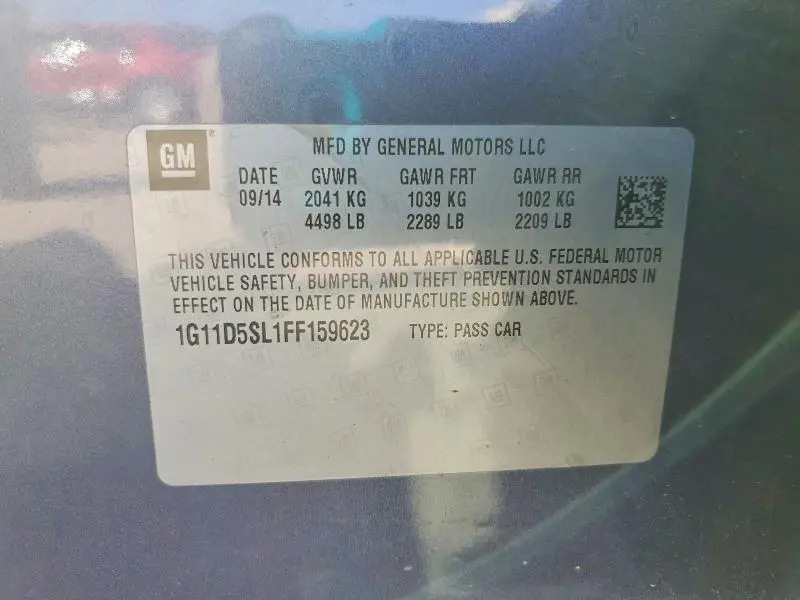 2015 CHEVROLET MALIBU 2LT  