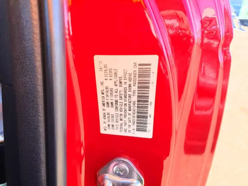 2012 HONDA ACCORD EX  