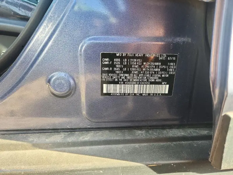 2015 SUBARU OUTBACK 2.5I LIMITED  