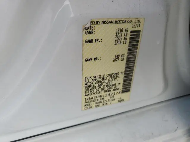 2015 NISSAN ALTIMA 2.5  