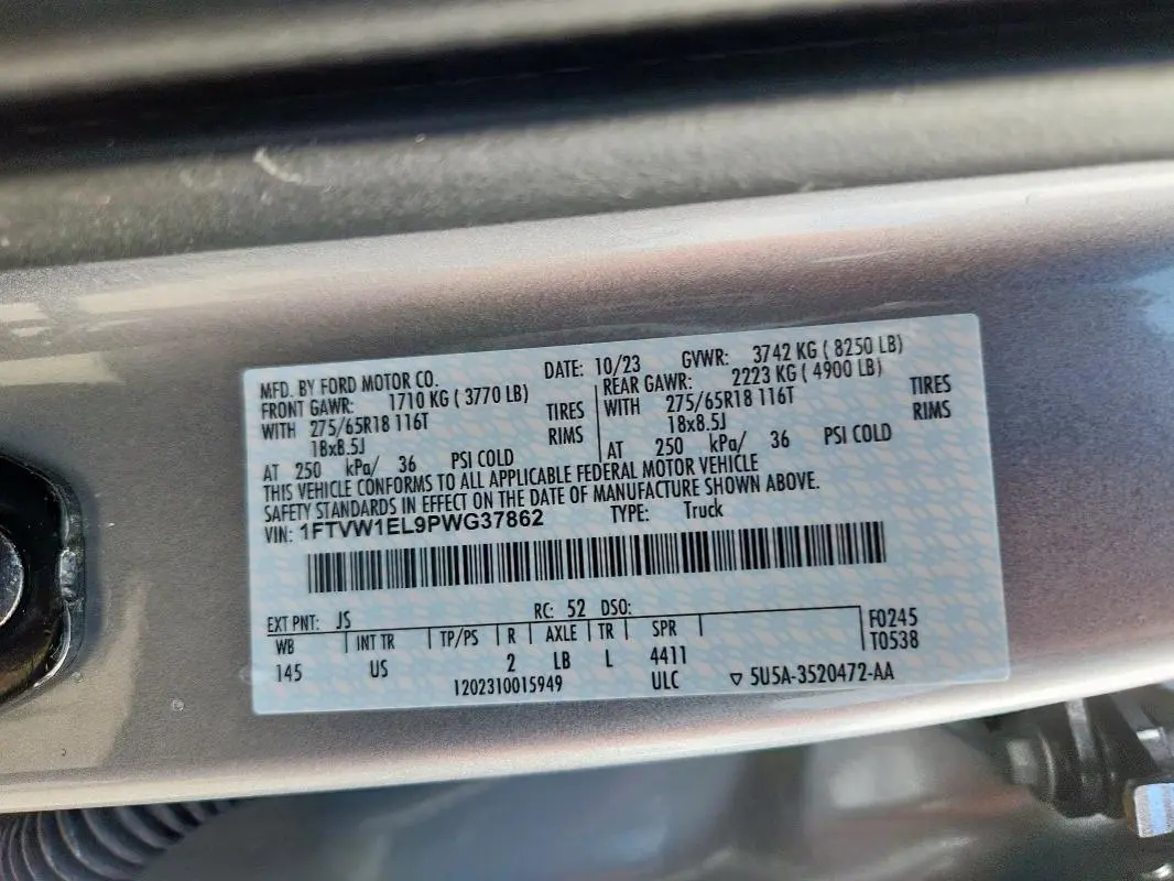 2023 FORD F150 LIGHTNING PRO  