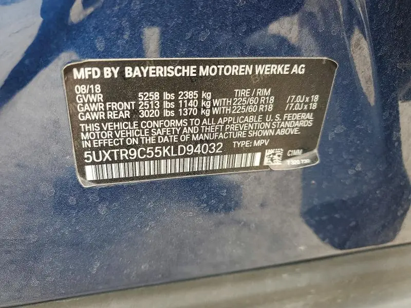 2019 BMW X3 XDRIVE30I  