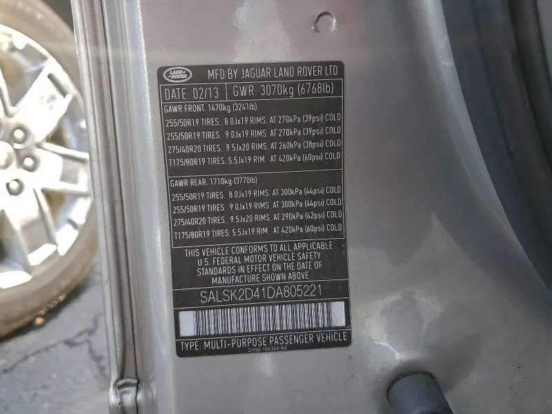 2013 LAND ROVER RANGE ROVER SPORT HSE LUXURY  