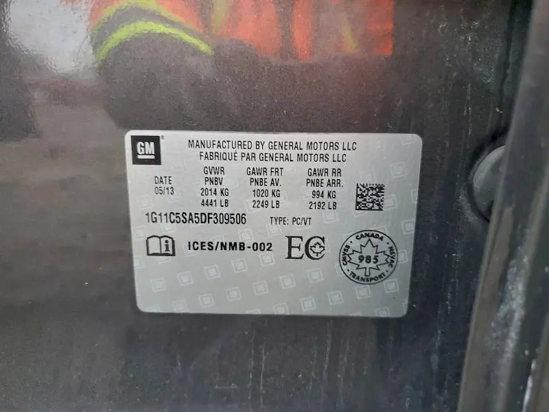 2013 CHEVROLET MALIBU 1LT  