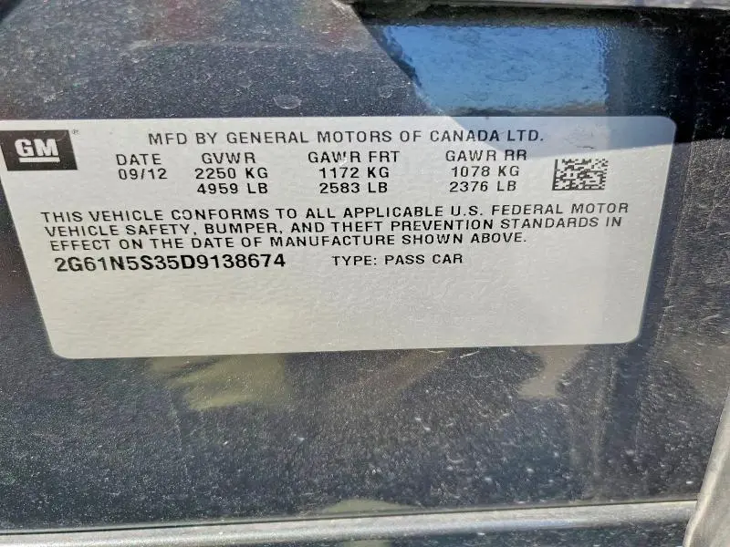 2013 CADILLAC XTS   