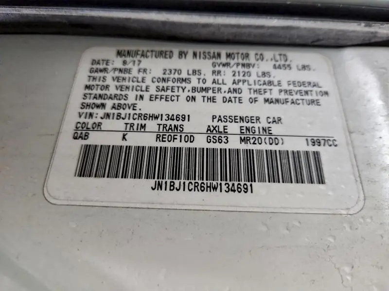 2017 NISSAN ROGUE SPORT S  