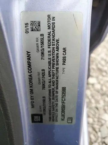 2015 CHEVROLET SPARK LS  