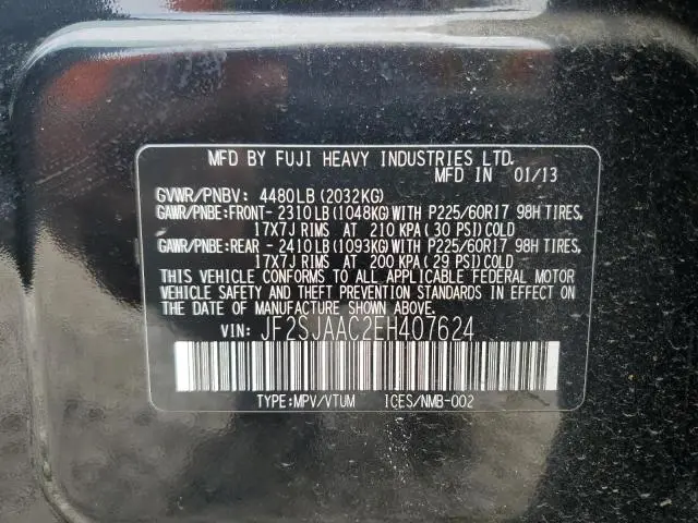 2014 SUBARU FORESTER 2.5I  