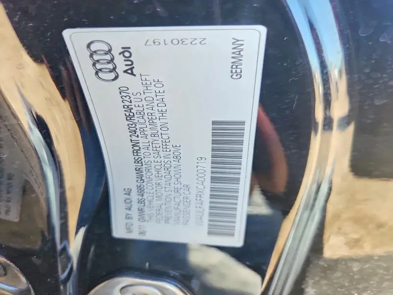 2012 AUDI A5 PREMIUM PLUS  