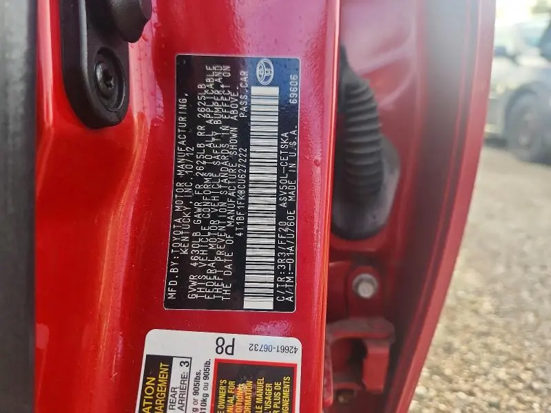 2012 TOYOTA CAMRY SE SPORT LIMITED EDITION  
