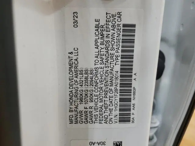 2023 HONDA ACCORD LX  