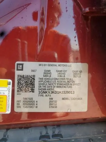 2017 CHEVROLET TRAVERSE PREMIER  