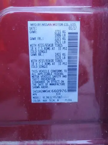 2017 NISSAN PATHFINDER S  