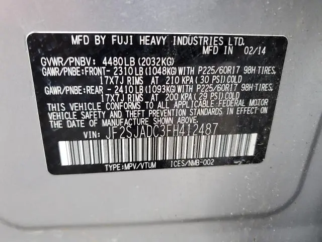 2015 SUBARU FORESTER 2.5I PREMIUM  