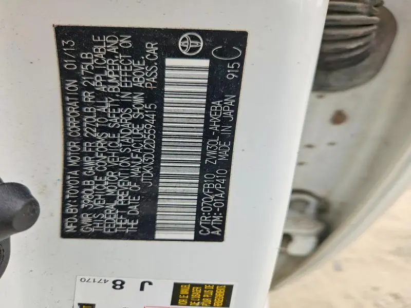 2013 TOYOTA PRIUS THREE  