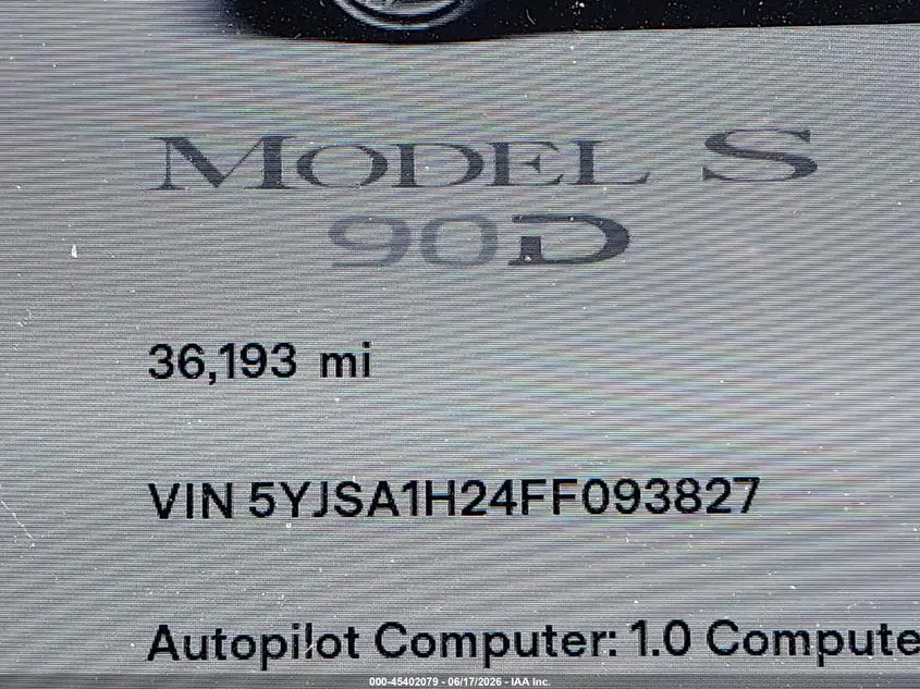 2015 TESLA MODEL S 70D/85D/P85D