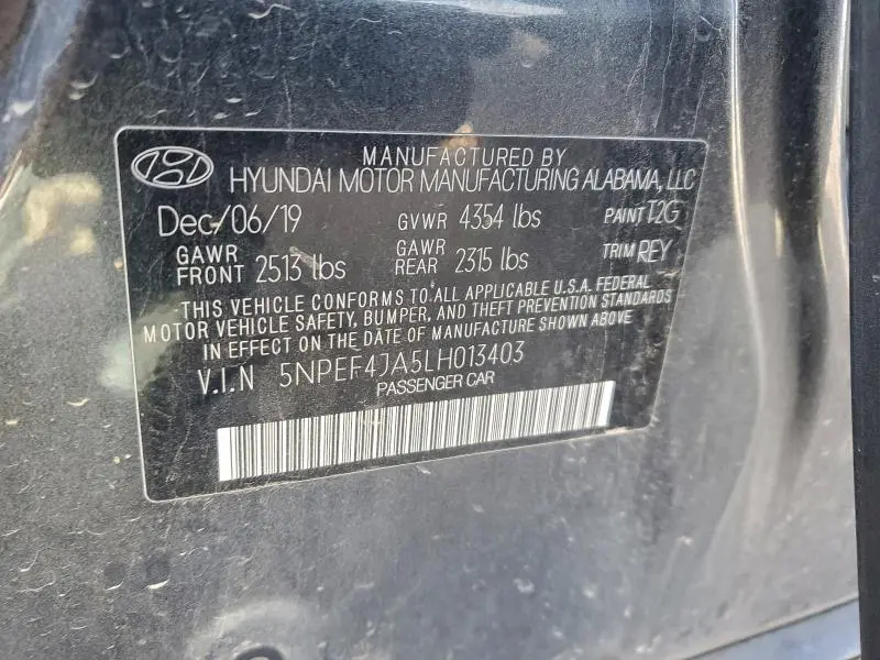 2020 HYUNDAI SONATA SEL  