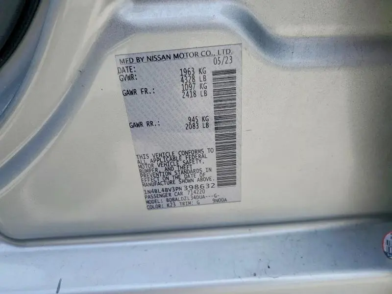 2023 NISSAN ALTIMA S  