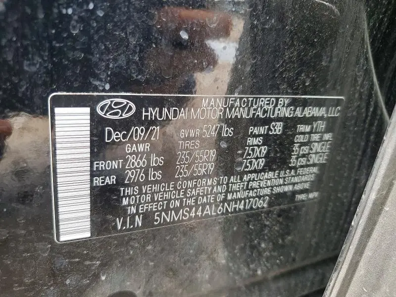 2022 HYUNDAI SANTA FE LIMITED  